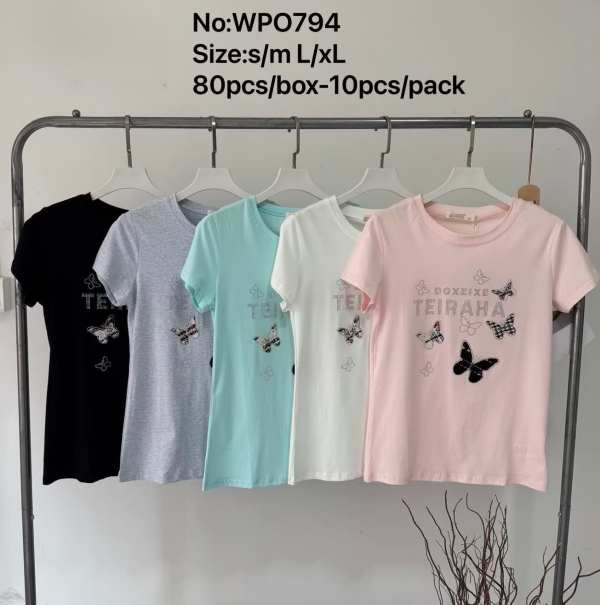 Bluzki damskie jeansy Roz S/M-L/XL, Mix Kolor Paczka 10 szt